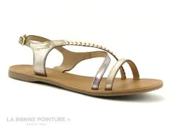 Les Tropéziennes M.Belarbi Tropeziennes HANANO Or Multi 19040 - Sandale Plagette