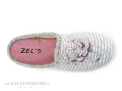 ZEL'S Zels 4594 Gris - Rayures Et Fleur Brodee - Pantoufle Mule Femme -Magasin De Chaussures cd24607c73b9e66c561f35ea11d5d5ef img 9521.jpg 171034