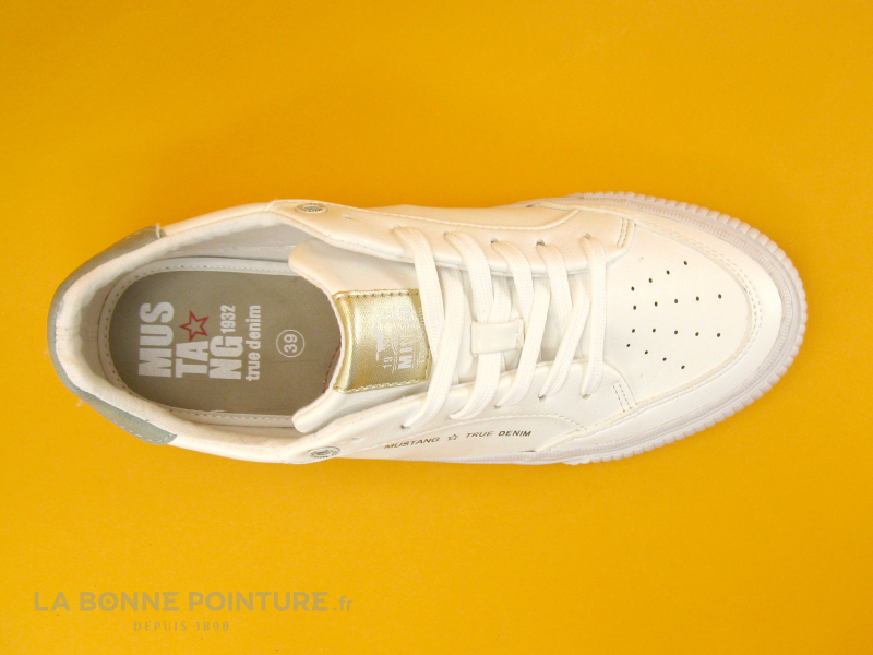 Mustang Shoes Mustang 1420-301-11 Weiss Mint - Basket Basse Femme - Blanc - Vert 6 Mustang Shoes Mustang 1420-301-11 Weiss Mint - Basket Basse Femme - Blanc - Vert – Image 6