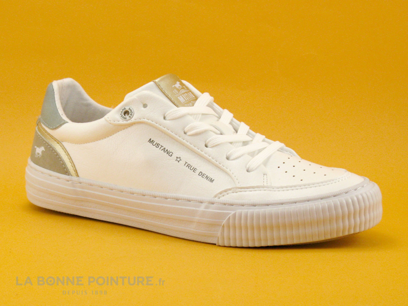 Mustang Shoes Mustang 1420-301-11 Weiss Mint - Basket Basse Femme - Blanc - Vert 1 Mustang Shoes Mustang 1420-301-11 Weiss Mint - Basket Basse Femme - Blanc - Vert