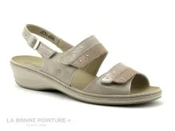 Suave 934PS Sesame Tan - Sandale Cuir Femme