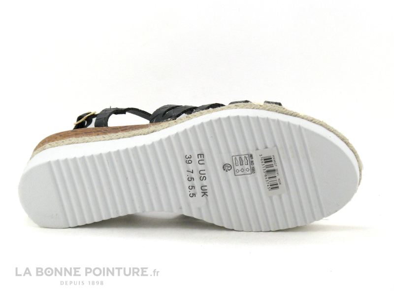 The Divine Factory HX4627 Noir - Nu-pieds Compense Femme 4 The Divine Factory HX4627 Noir - Nu-pieds Compense Femme – Image 4