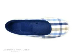 RYB 2260171 Bleu Carreaux - Pantoufle Ballerine Souple - Femme -Magasin De Chaussures cd24607c73b9e66c561f35ea11d5d5ef img 9909.jpg 171548