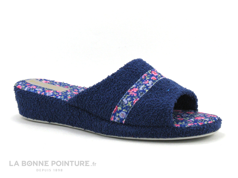 Patrizia Azzi PERANIO Bleu - Fleuri - Mule Femme En Eponge 1 Patrizia Azzi PERANIO Bleu - Fleuri - Mule Femme En Eponge