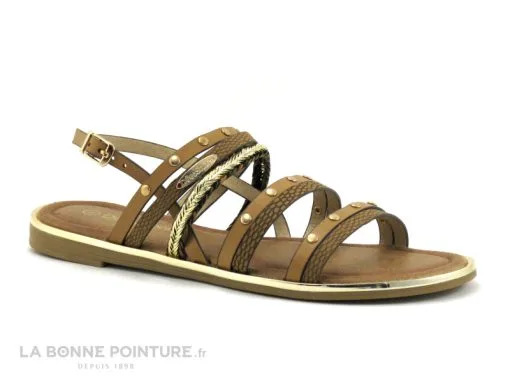 Dees Shoes MONEDA Camel - Clous Or - Sandale Plate Femme -Magasin De Chaussures cd24607c73b9e66c561f35ea11d5d5ef img 9976.jpg 171511